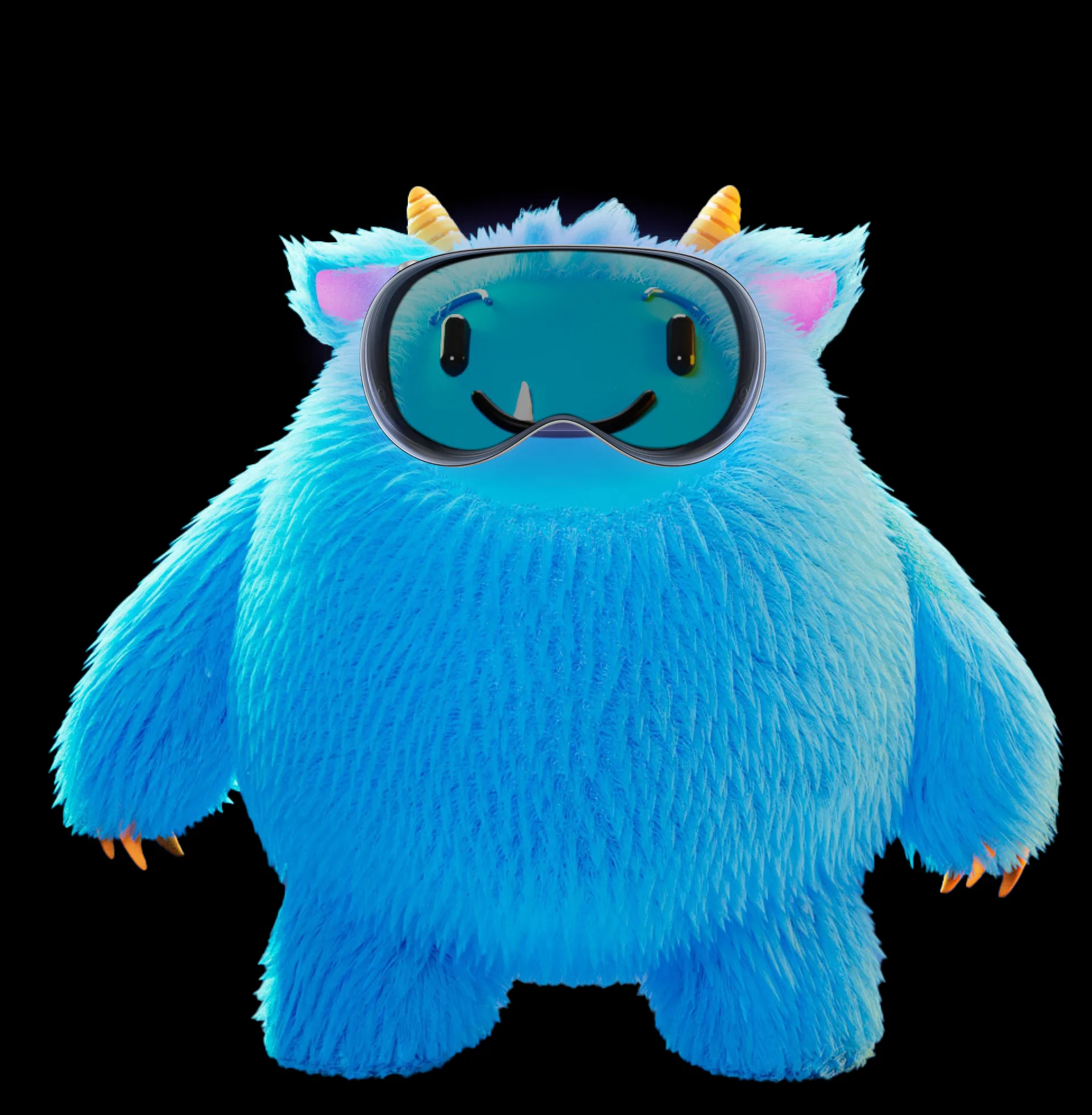 Olaf, the Studio for Kids monster, wearing Apple Vision Pro