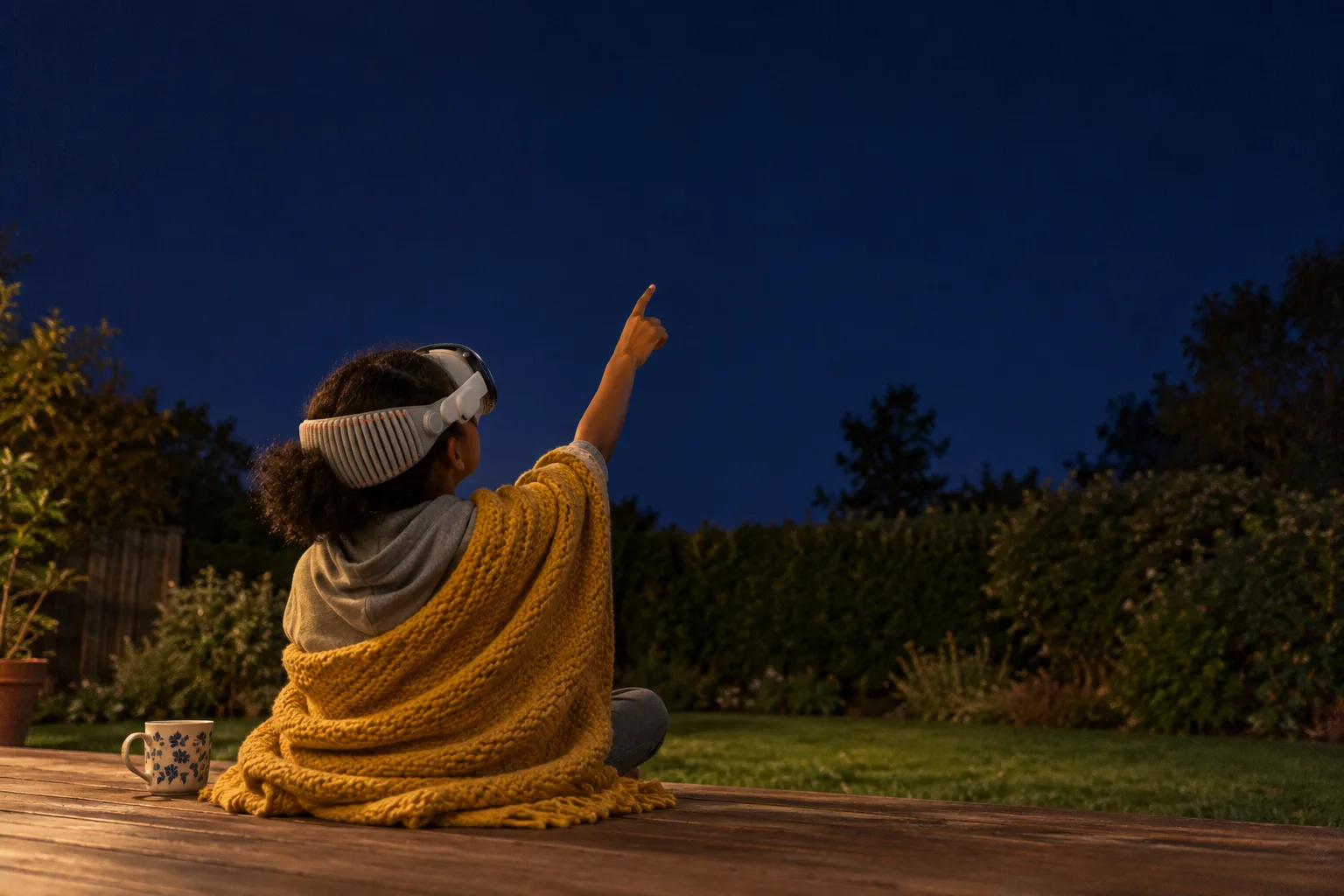 Star Catcher at night on Apple Vision Pro